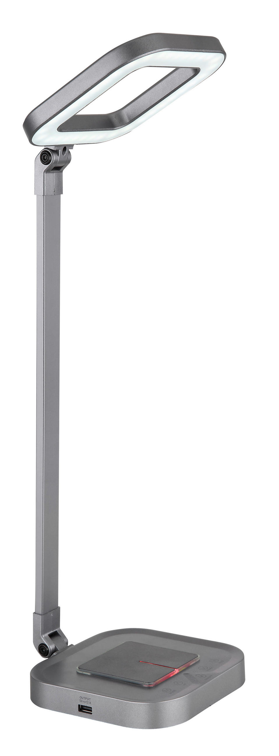 LED-SVETILKA ZA PISALNO MIZO     14,5/14,5/43 cm          - siva/bela, Basics, kovina/umetna masa (14,5/14,5/43cm) - Globo