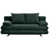 SCHLAFSOFA Mikrofaser Dunkelgrün  - Chromfarben/Dunkelgrün, Design, Kunststoff/Textil (196/74/90cm) - Carryhome
