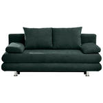 SCHLAFSOFA Mikrofaser Dunkelgrün  - Chromfarben/Dunkelgrün, Design, Kunststoff/Textil (196/74/90cm) - Carryhome