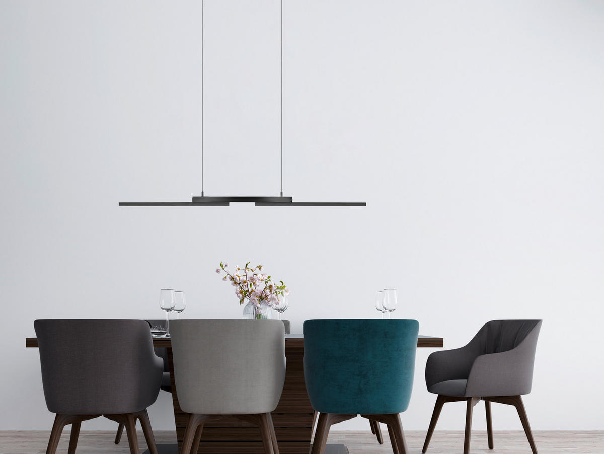 LED-HÄNGELEUCHTE 87/13/150 cm  - Anthrazit, Design, Metall (87/13/150cm) - Hell