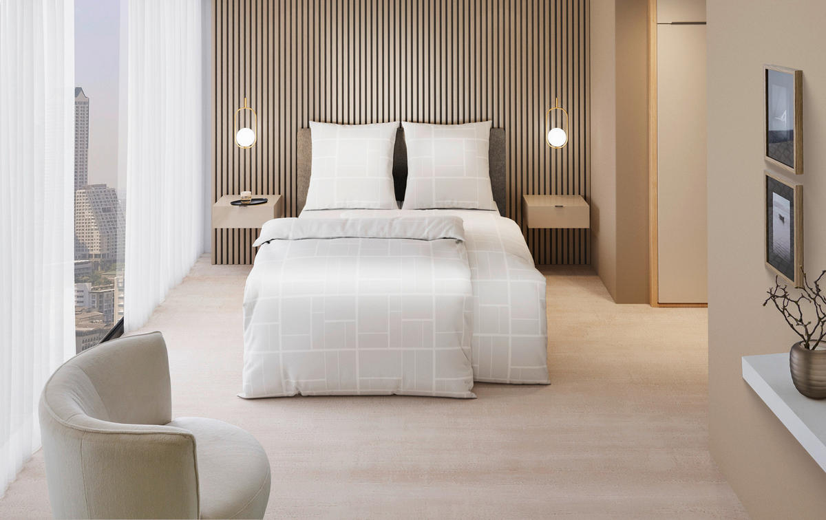 BETTWÄSCHE Satin 135/200 cm  - Weiß, KONVENTIONELL, Textil (135/200cm) - Dieter Knoll