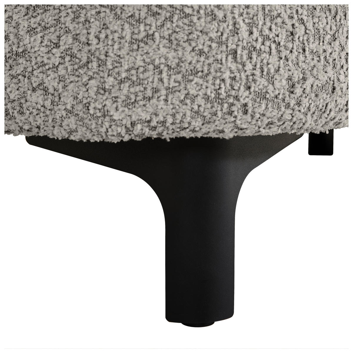 2,5-SITZER Chenille Grau  - Schwarz/Grau, KONVENTIONELL, Textil/Metall (200/84/99cm) - Carryhome