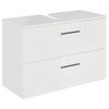 WASCHBECKENUNTERSCHRANK 75/49,8/33,3 cm  - Chromfarben/Weiß Hochglanz, KONVENTIONELL, Holzwerkstoff/Metall (75/49,8/33,3cm) - Sadena