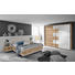 SCHWEBETÜRENSCHRANK in Weiß, Eichefarben - Eichefarben/Alufarben, Design, Holzwerkstoff/Metall (270/225/61cm) - Carryhome SCHWEBETÜRENSCHRANK in Weiß, Eichefarben - Eichefarben/Alufarben, Design, Holzwerkstoff/Metall (270/225/61cm) - Carryhome