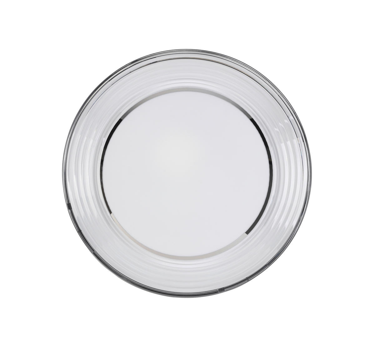 PLAFONIERĂ CU LED - alb/culoare crom, Basics, plastic/metal (48/6,5cm) - Novel