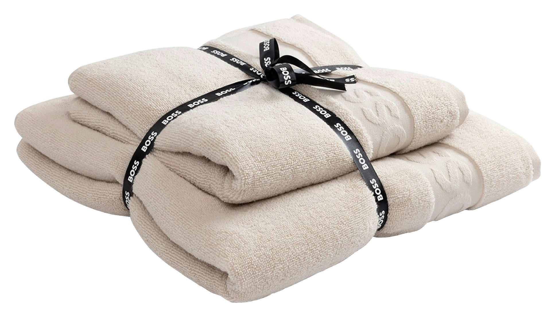 HANDTUCHSET MLOGO Hellbraun  - Hellbraun, Design, Textil (50/100cm) - Hugo Boss