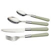 BESTECKSET Bistro 16-teilig Edelstahl  - Grün, Design, Kunststoff/Metall - Echtwerk