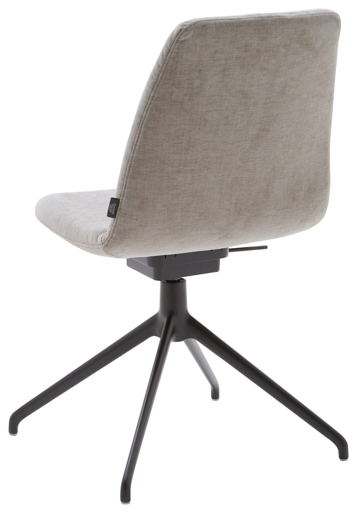 STUHL  in Stahl Flachgewebe  - Taupe, Design, Textil/Metall (46/85-88/55cm) - Johann Jakob