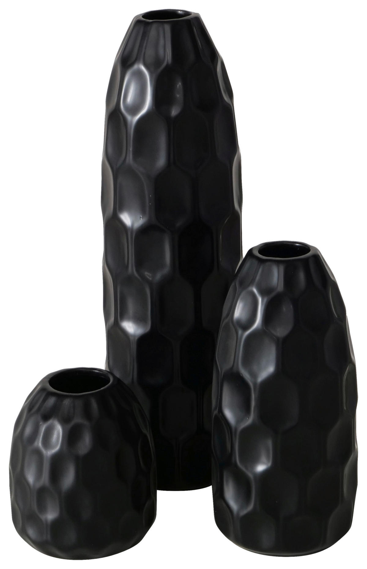 VASE  - Schwarz, Basics, Keramik (9/18,8cm) - Boltze Home