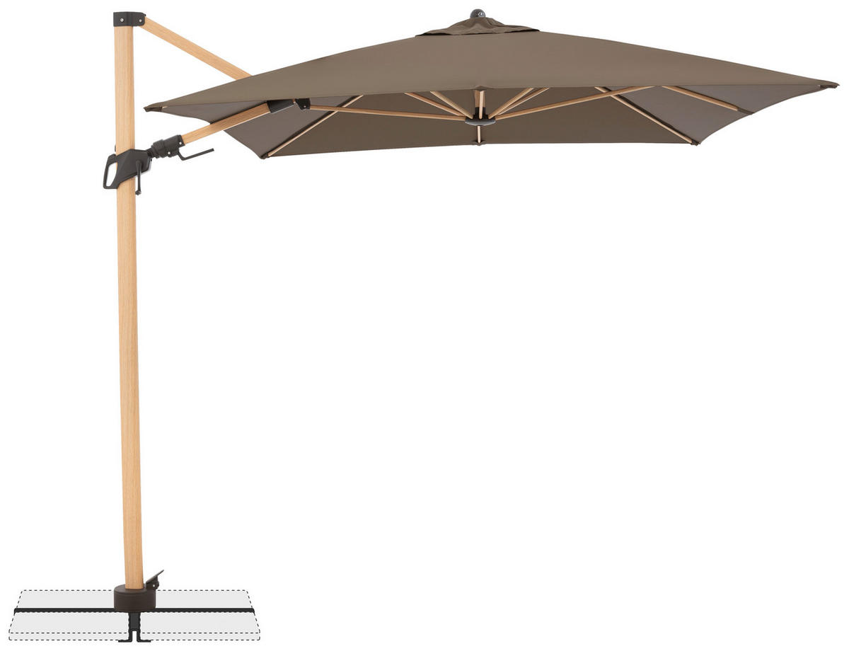 AMPELSCHIRM  300/220 cm  - Greige/Eschefarben, Basics, Textil/Metall (300/220cm) - Doppler