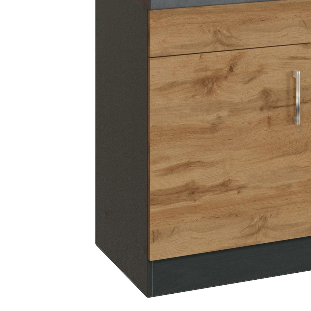 KÜCHENLEERBLOCK   in Eichefarben  - Eichefarben/Anthrazit, MODERN, Holzwerkstoff (270/200/60cm) - Held