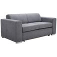 SCHLAFSOFA in Chenille Anthrazit  - Anthrazit/Silberfarben, KONVENTIONELL, Kunststoff/Textil (190/81/97,5cm) - Carryhome