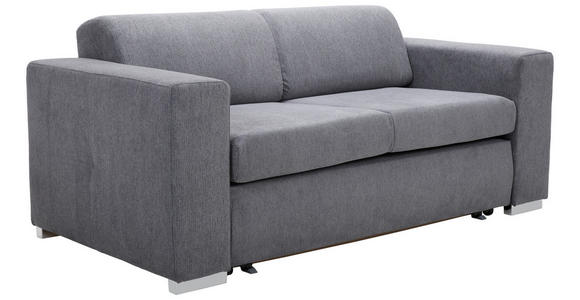 SCHLAFSOFA in Chenille Anthrazit  - Anthrazit/Silberfarben, KONVENTIONELL, Kunststoff/Textil (190/81/97,5cm) - Carryhome