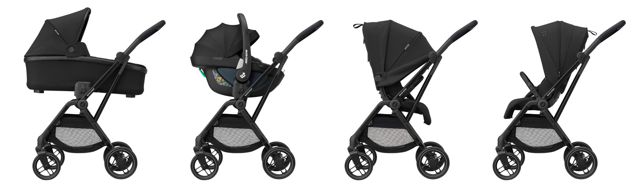 KIŠOBRAN KOLICA  Leona 2  - crna, Basics, metal/plastika (46,5/103,5/85,5cm) - Maxi-Cosi
