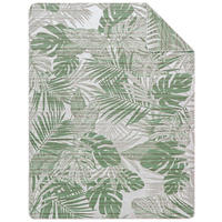 PLÉD, bavlna, 150/200 cm - biela/zelená, Basics, textil (150/200cm) - Ibena