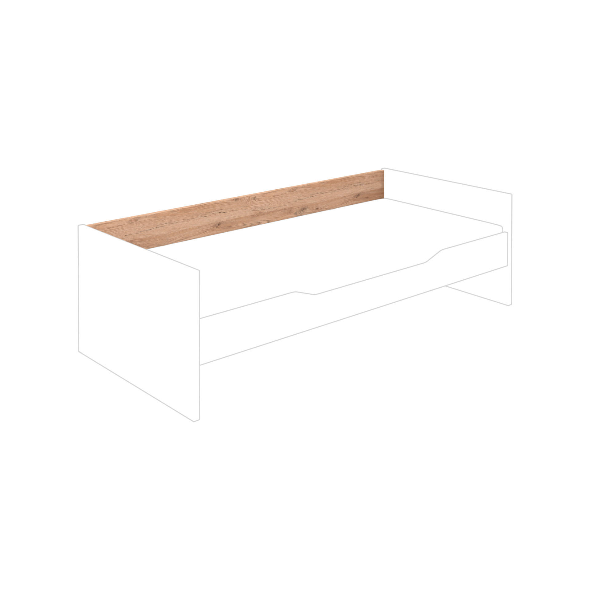 BETTSEITEN  - Eichefarben, Basics (200/2,2/18cm) - Paidi
