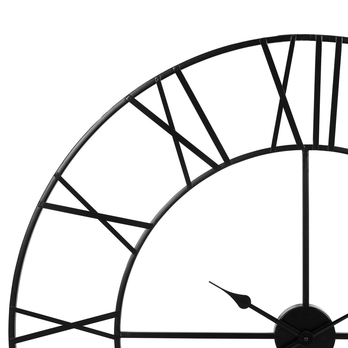 WANDUHR Schwarz 96/96/3 cm  - Schwarz, Design, Metall (96/96/3cm) - MID.YOU