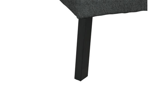 ECKSOFA in Webstoff Anthrazit 280/205 cm - Anthrazit/Schwarz, Design, Textil/Metall (280/205cm) - Xora