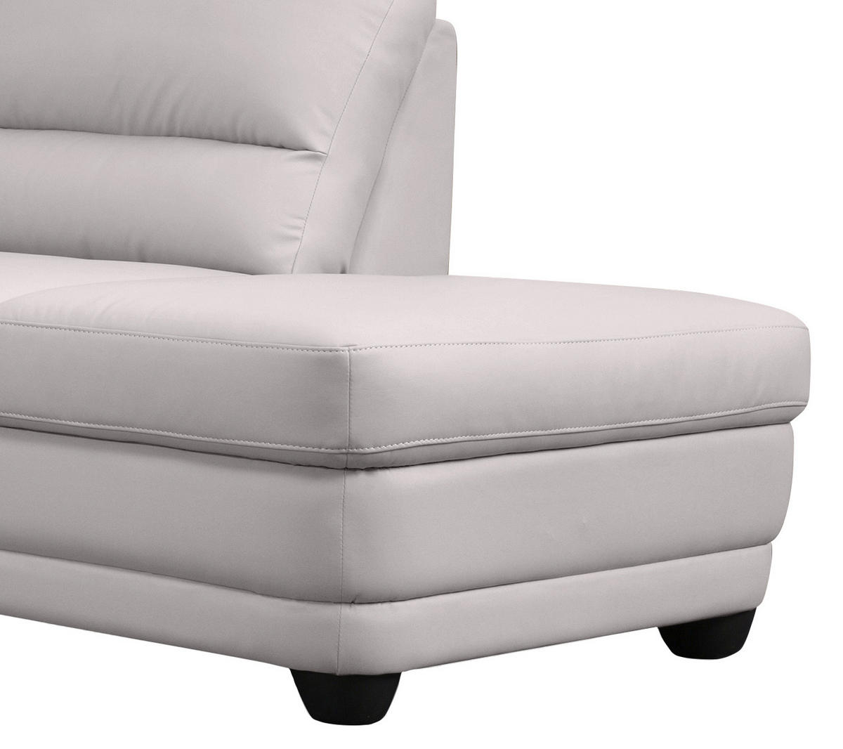 ECKSOFA in Lederlook Hellgrau  245/225 cm  - Hellgrau, Design, Kunststoff/Textil (245/225cm) - Livetastic