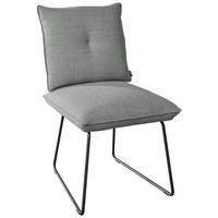 STUHL - Platinfarben/Schwarz, Design, Textil/Metall (51/90/70cm) - Dieter Knoll