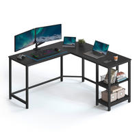 ECKSCHREIBTISCH 138/138/76 cm  in Schwarz  - Schwarz, Basics, Holzwerkstoff/Metall (138/138/76cm) - Boxxx