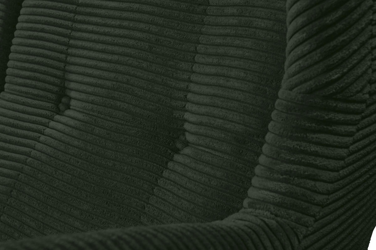SOFA Cord Dunkelgrün  - Dunkelgrün/Schwarz, KONVENTIONELL, Holz/Textil (176/103/98cm) - MID.YOU