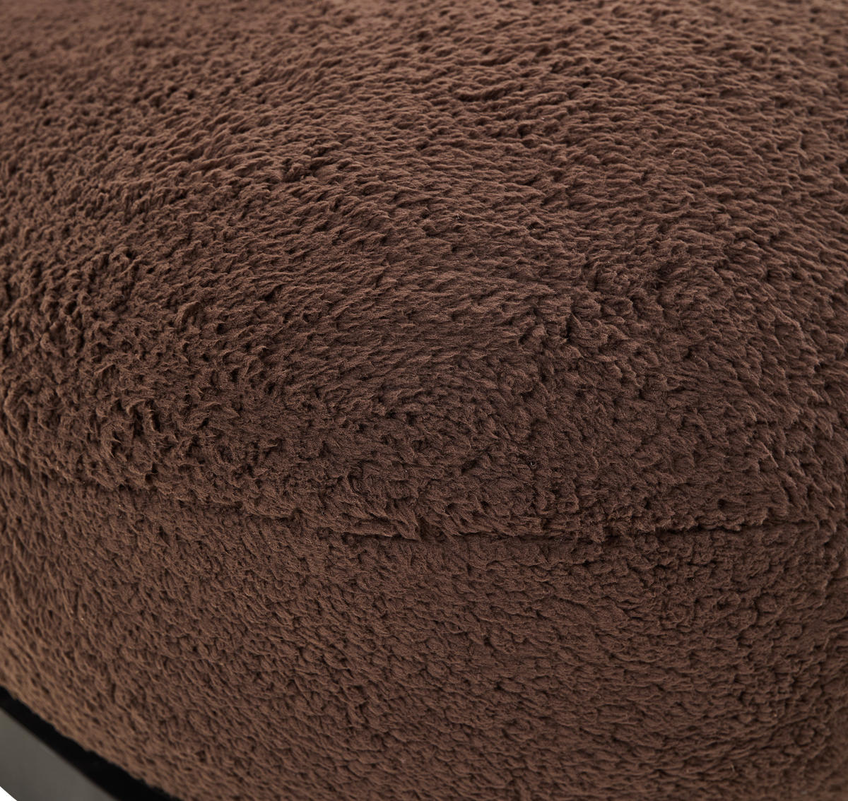 SESSEL in Bouclé Braun  - Schwarz/Braun, Trend, Textil/Metall (75/66/87cm) - P & B