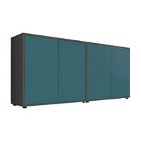 SIDEBOARD Mailand Set 2  in 158/73/33 cm  - Anthrazit/Petrol, MODERN, Holzwerkstoff/Kunststoff (158/73/33cm) - MID.YOU