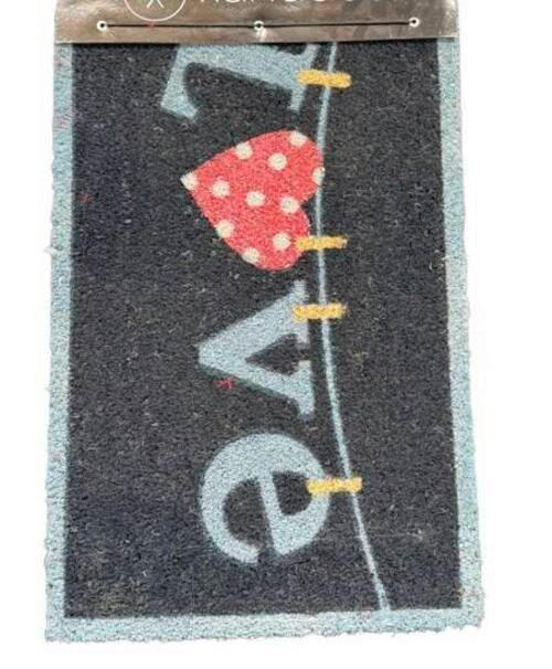 OTIRAČ ZA OBUĆU   - plava/crvena, Dizajnerski, tekstil/prirodni materijali (75/45/1.5cm)