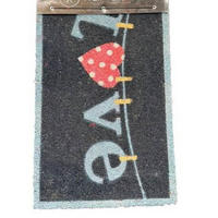 OTIRAČ ZA OBUĆU   - plava/crvena, Dizajnerski, tekstil/prirodni materijali (75/45/1.5cm)
