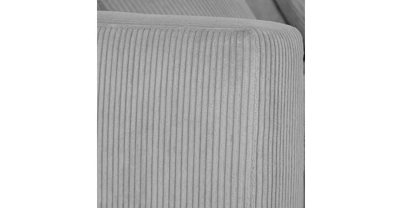 2,5-SITZER in Cord Grau  - Schwarz/Grau, KONVENTIONELL, Holz/Textil (203/83/126cm) - Hom`in