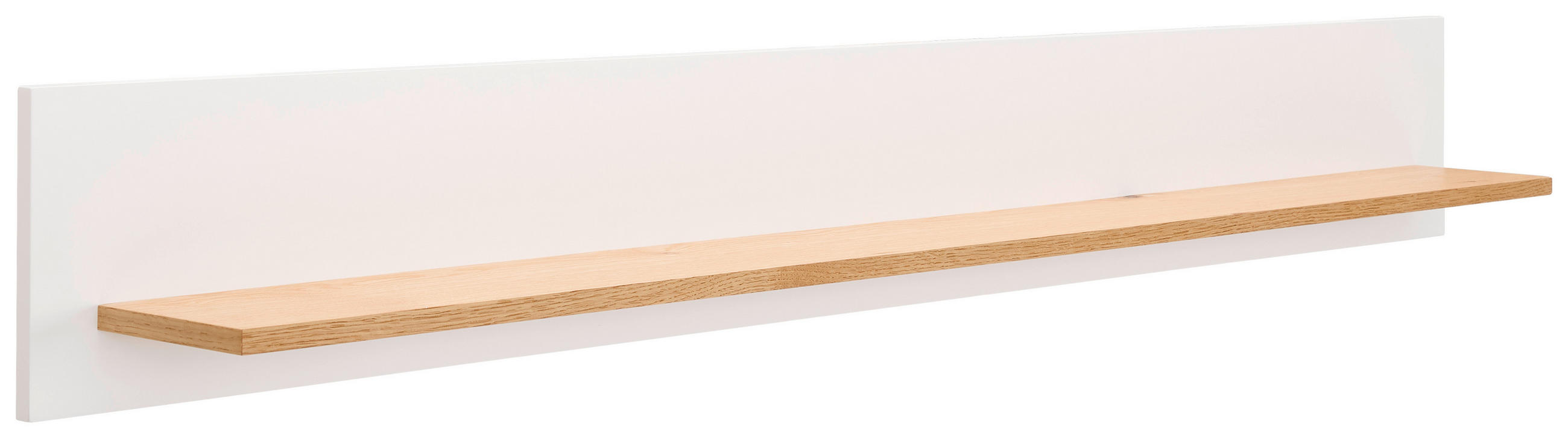 WANDBOARD Eiche massiv Weiß, Eichefarben  - Eichefarben/Weiß, Design, Holz/Holzwerkstoff (160/20/16cm) - MID.YOU