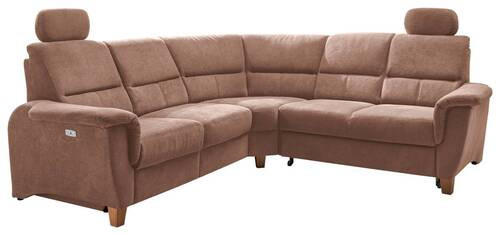 ECKSOFA Hellbraun Struktur  - Wildeiche/Hellbraun, KONVENTIONELL, Holz/Textil (241/238cm) - Livetastic