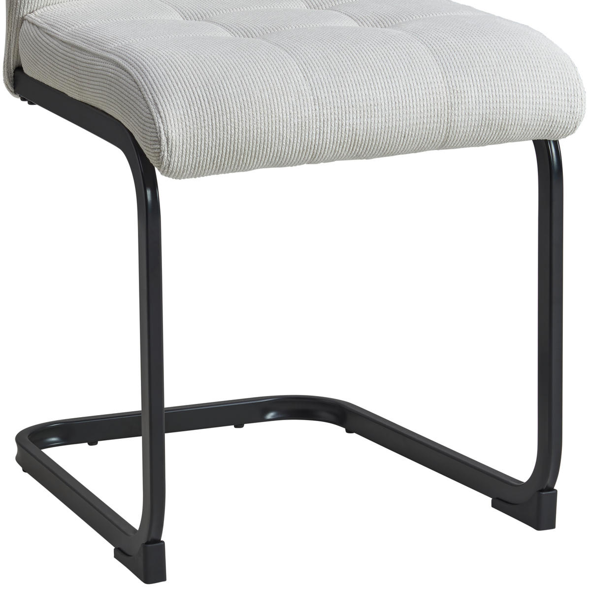 SCHWINGSTUHL  in Eisen Mikrofaser  - Beige/Schwarz, LIFESTYLE, Textil/Metall (44/96/59cm) - MID.YOU
