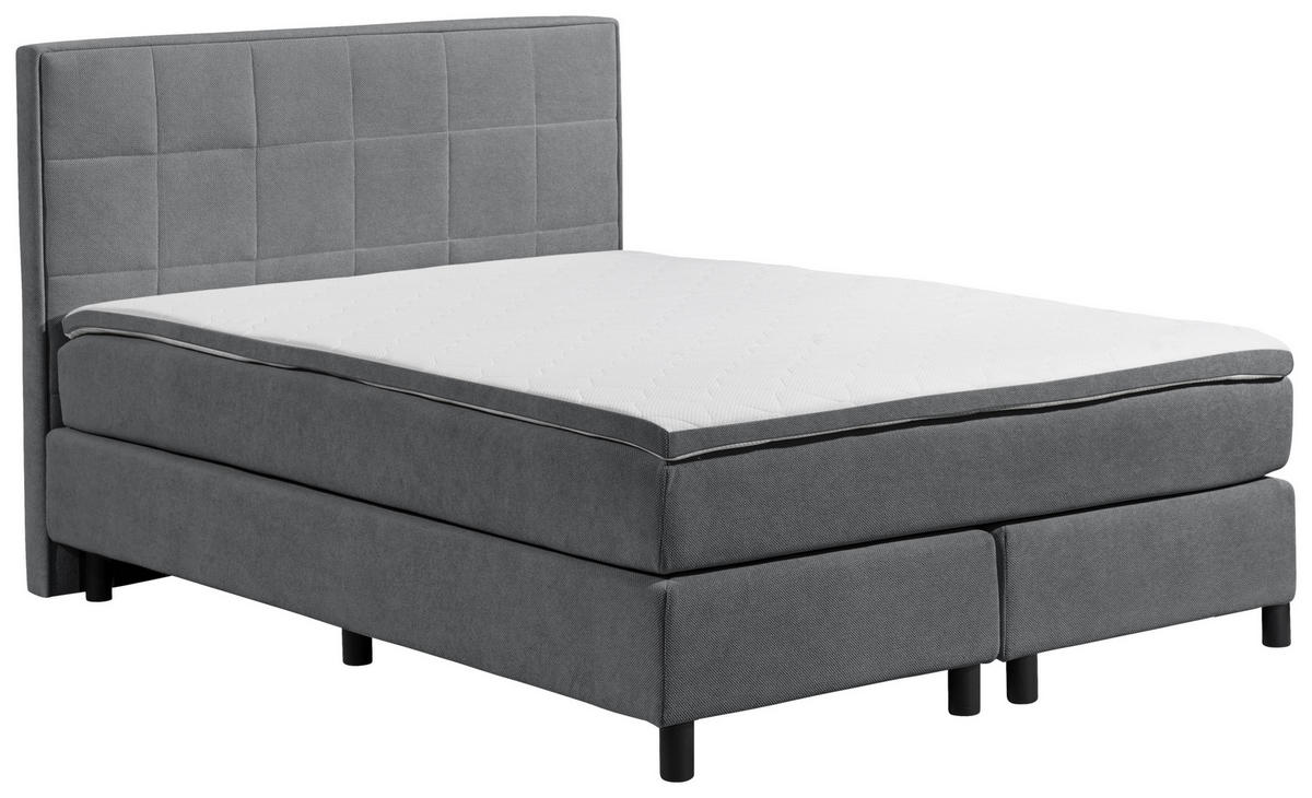 BOXBETT 140/200 cm  in Anthrazit  - Anthrazit, Modern, Holzwerkstoff/Kunststoff (140/200cm) - MID.YOU