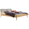 BETT 160/200 cm  in Eichefarben, Hellgrau  - Eichefarben/Hellgrau, KONVENTIONELL, Holz/Textil (160/200cm) - Hasena