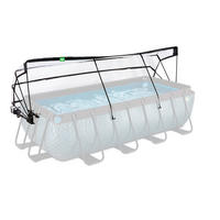 POOLDACH 415/225/105 cm  - Transparent, KONVENTIONELL, Kunststoff/Metall (415/225/105cm) - EXIT Toys