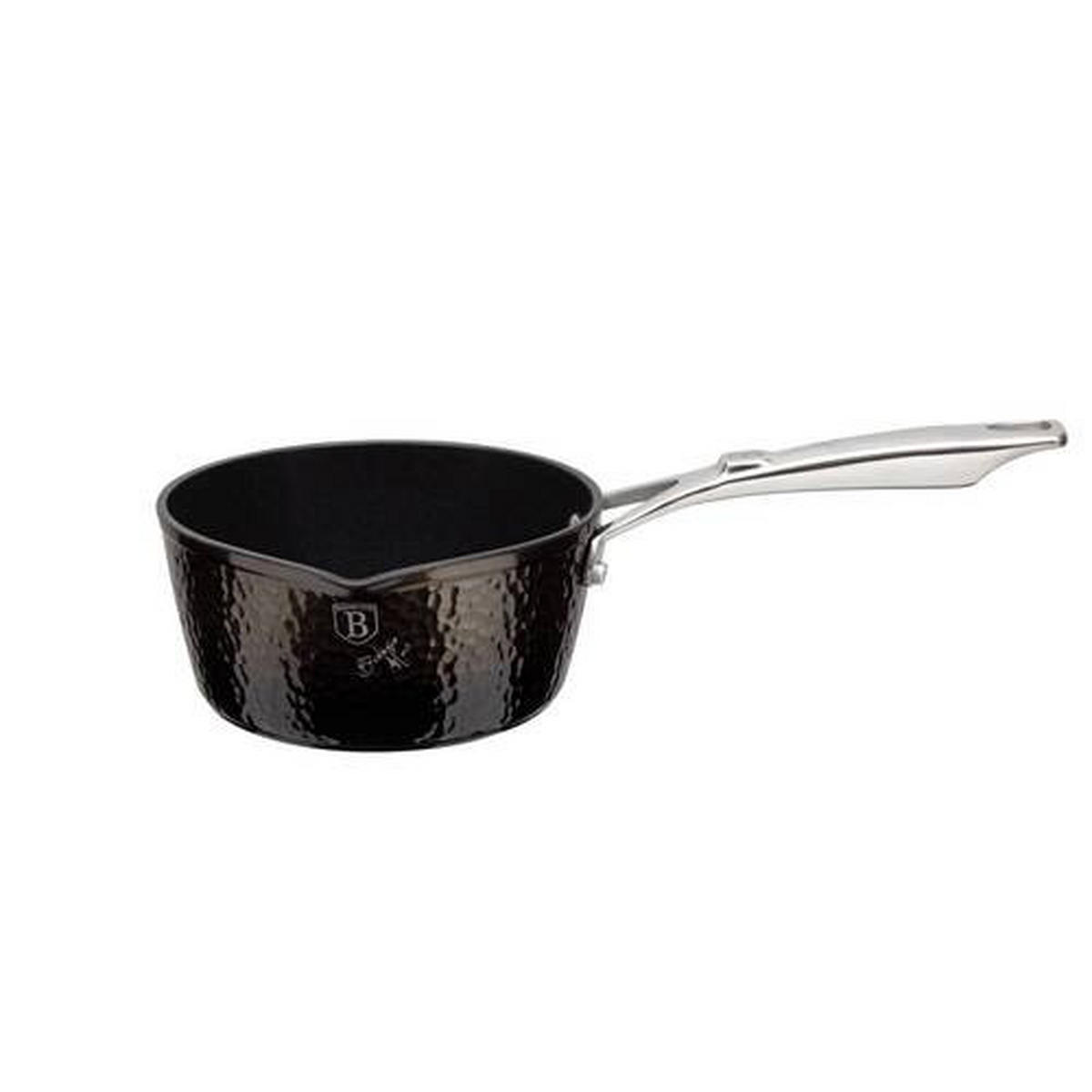 LONAC S DRŠKOM  1.2 l  Shine Basalt Collection  - crna, Basics, metal (16/7,5cm) - Berlinger Haus