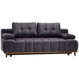 SCHLAFSOFA in Webstoff Anthrazit  - Anthrazit/Schwarz, Design, Holz/Textil (206/77-87/102cm) - Novel