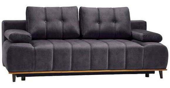 SCHLAFSOFA in Webstoff Anthrazit  - Anthrazit/Schwarz, Design, Holz/Textil (206/77-87/102cm) - Novel