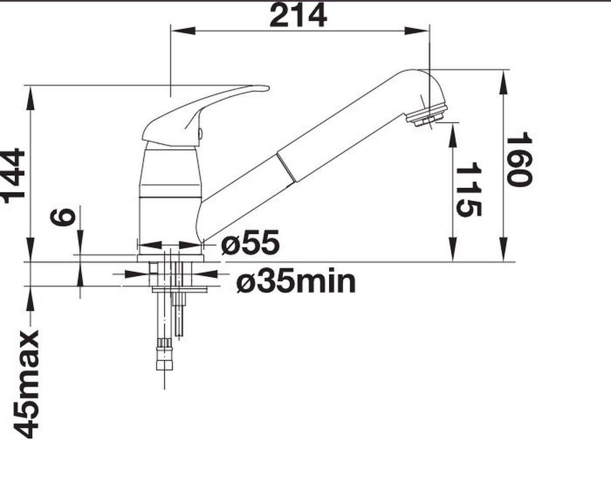 KÜCHENARMATUR 519724  - Chromfarben, Metall (5,6/16/26,3cm) - Blanco