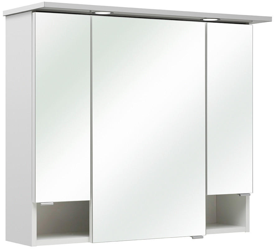 SPIEGELSCHRANK 80/71,6/20 cm  - Chromfarben/Weiß, Basics, Glas/Holzwerkstoff (80/71,6/20cm) - Carryhome