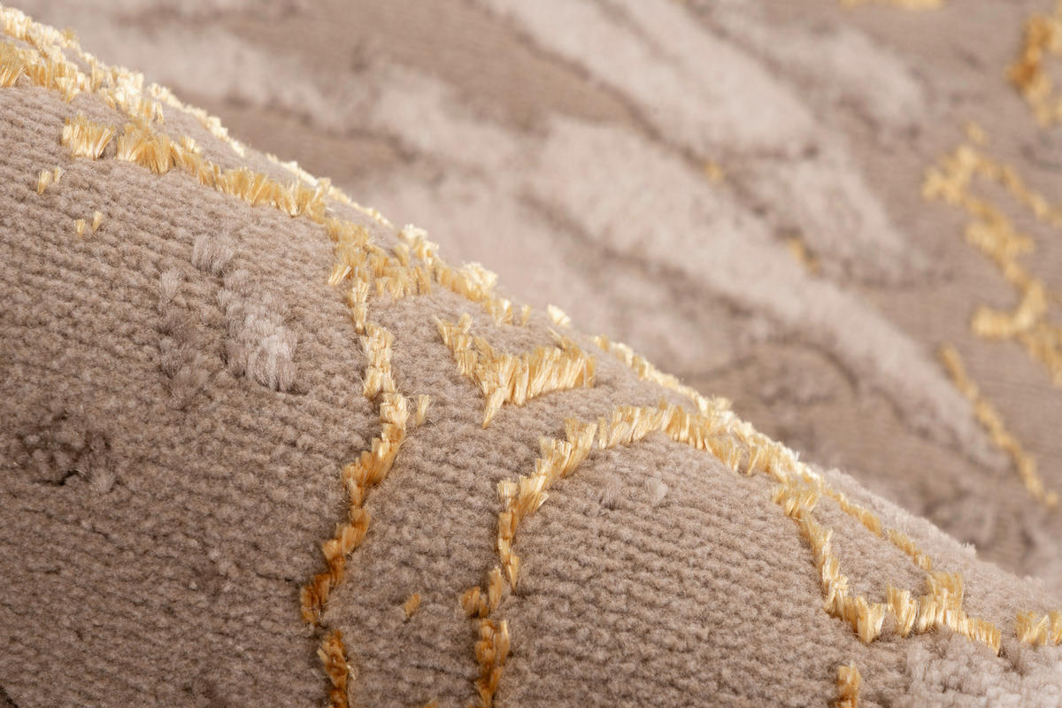 FLACHWEBETEPPICH 160/230 cm Goldfarben  - Goldfarben, Basics, Textil (160/230cm) - Kayoom