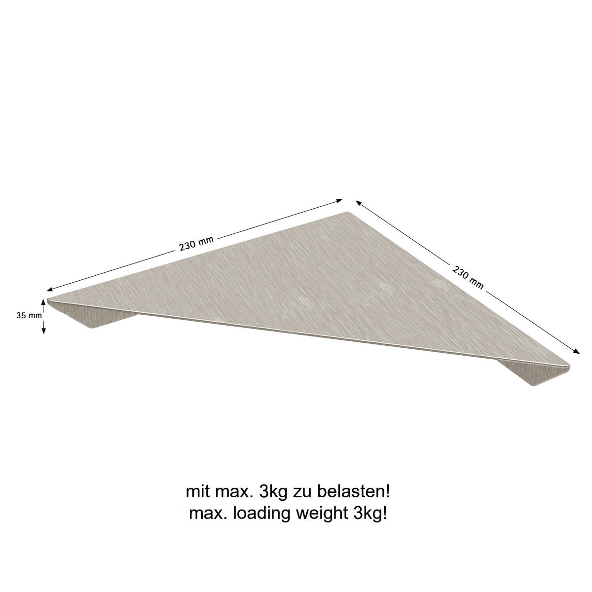 DUSCHABLAGE Metall  - Edelstahlfarben, Basics, Metall (23/3,5/23cm) - Novel