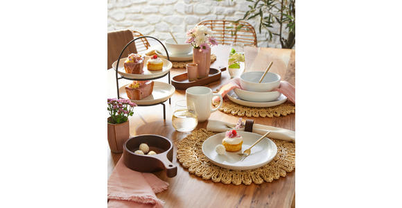 KOMBISERVICE Creme, Beige GLOSSY 20-teilig 4 Personen  - Beige/Creme, Trend, Keramik - Novel