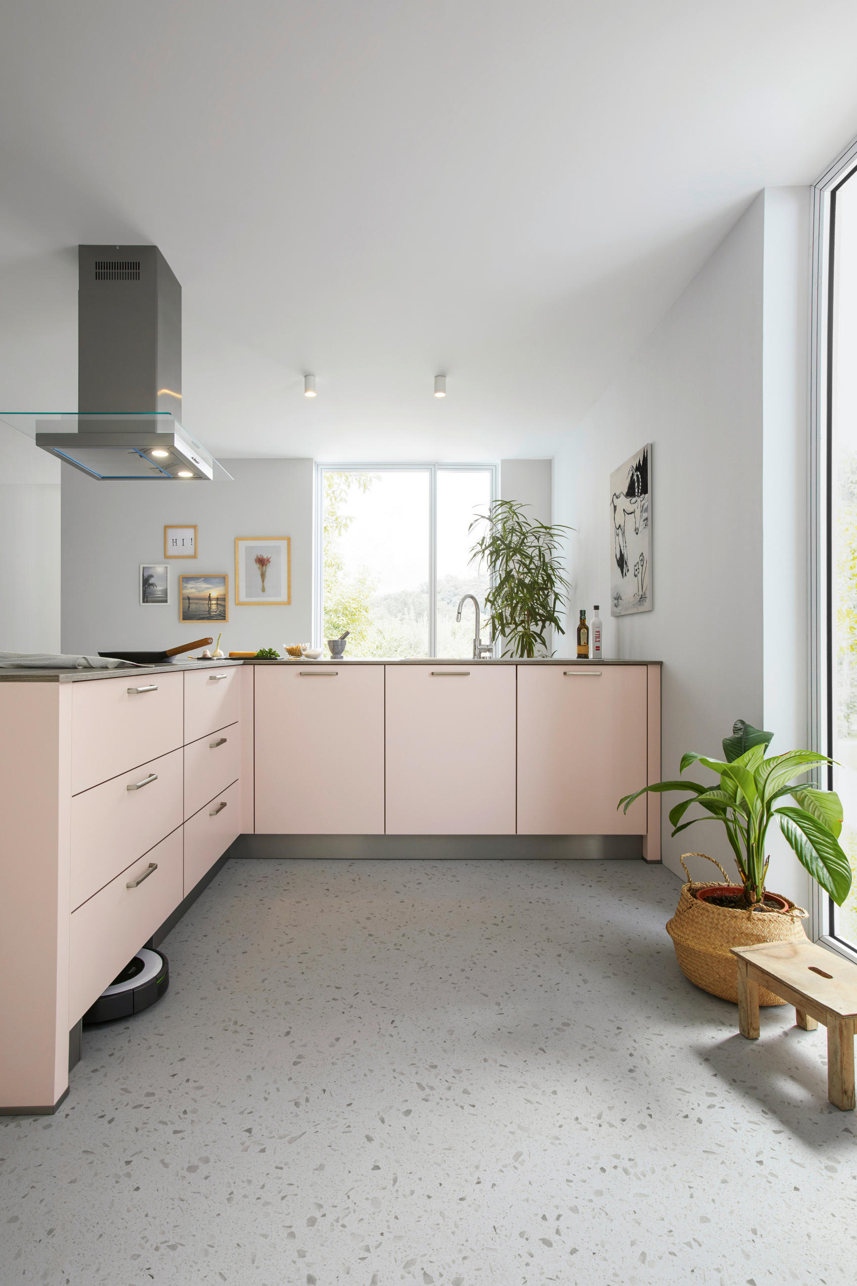 EINBAUKÜCHE   - Rosa, Design, Holzwerkstoff - Novel