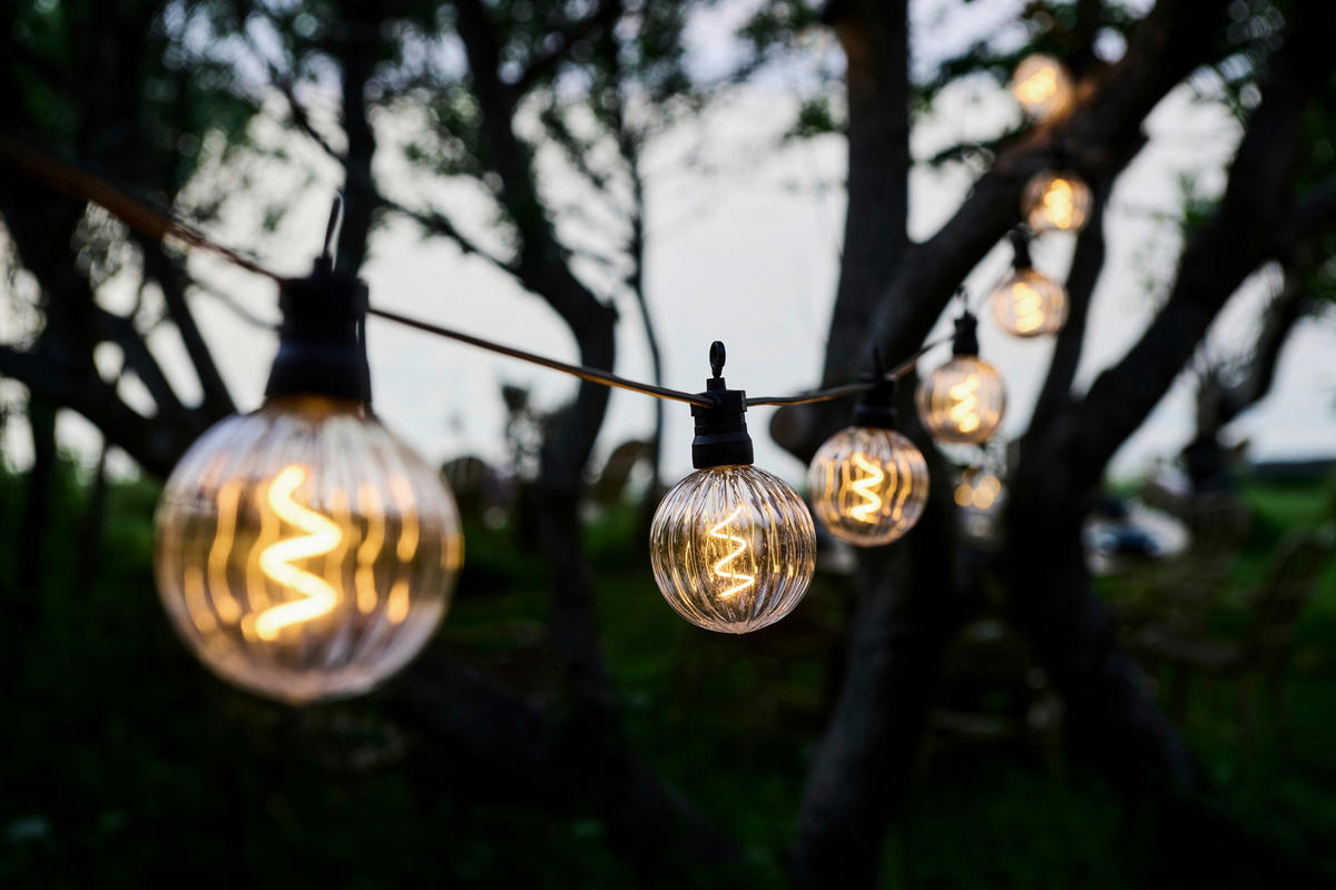 LICHTERKETTE 500 cm  - Transparent/Schwarz, KONVENTIONELL, Kunststoff (500cm)