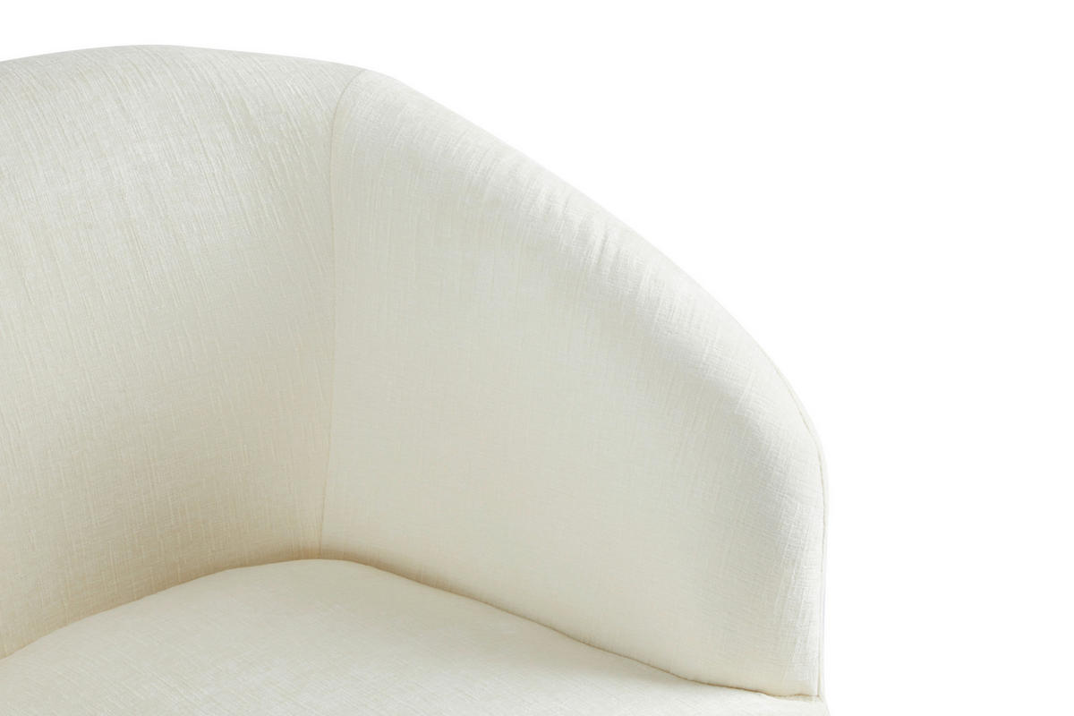 COCKTAILSESSEL Flachgewebe Creme, Ecru    - Ecru/Creme, Design, Holz/Textil (72/71/74cm) - MID.YOU