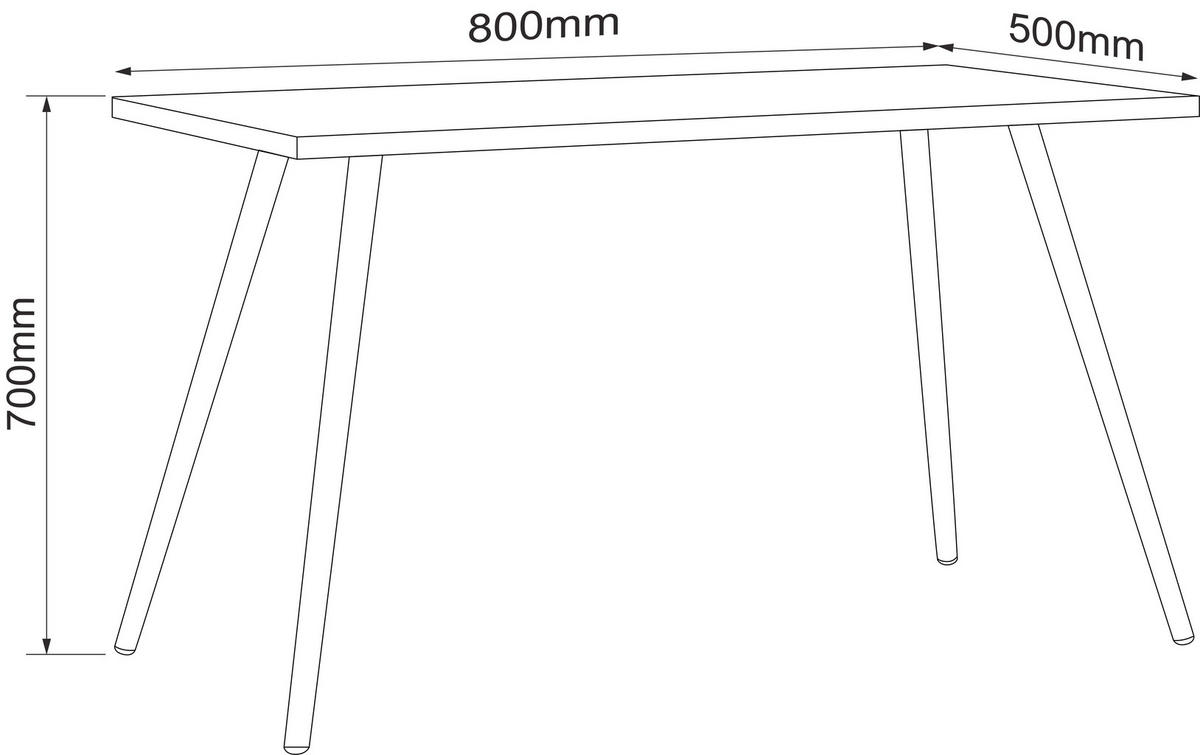 SCHREIBTISCH 80/50/70 cm  in Weiß, Honigeiche  - Honigeiche/Weiß, MODERN, Holzwerkstoff/Metall (80/50/70cm) - MID.YOU