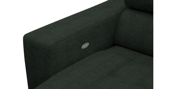 ECKSOFA in Chenille Schwarz  - Chromfarben/Schwarz, Design, Textil (301/207cm) - Xora